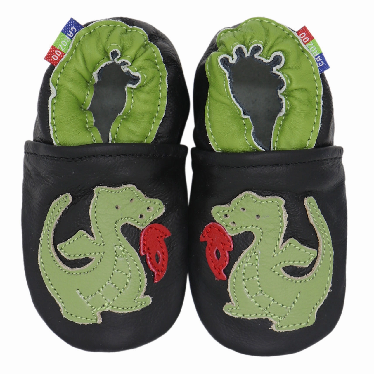 Recycled Material Footbed Fire Dragon Black up to 8 Years Old