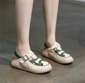 Impact Resistant Toe Women Breathable Hollow Wedge Sandals