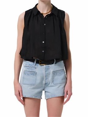 Ambrose Top in Black Simple Dress Teacher Chic