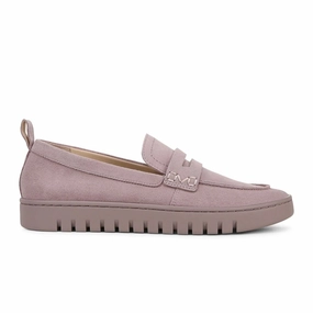Vionic Uptown Loafer (Women) - Magnolia Dusk Grey Waxed Suede Office Mood Tailored Mood