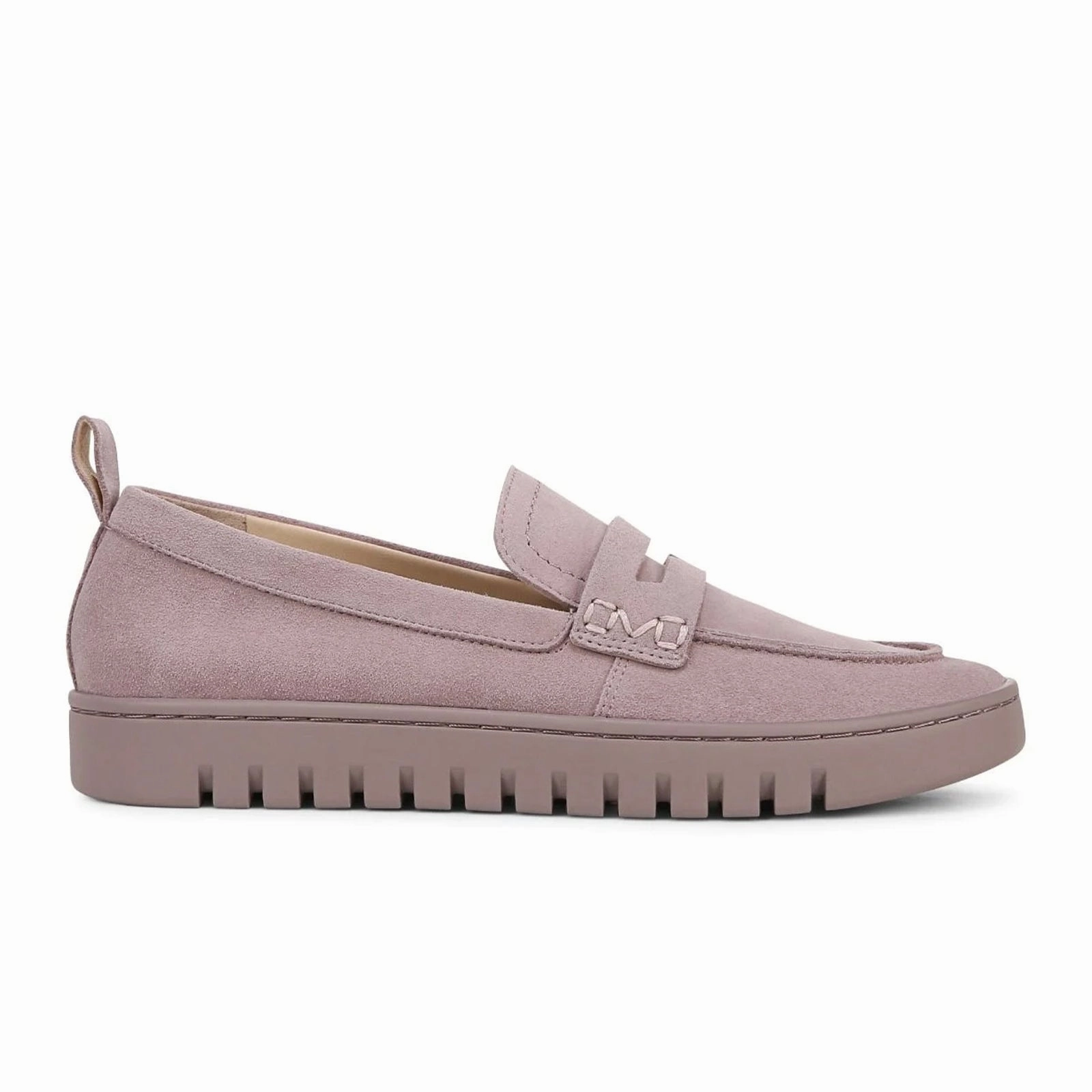 Vionic Uptown Loafer (Women) - Magnolia Dusk Grey Waxed Suede Soft Appeal
