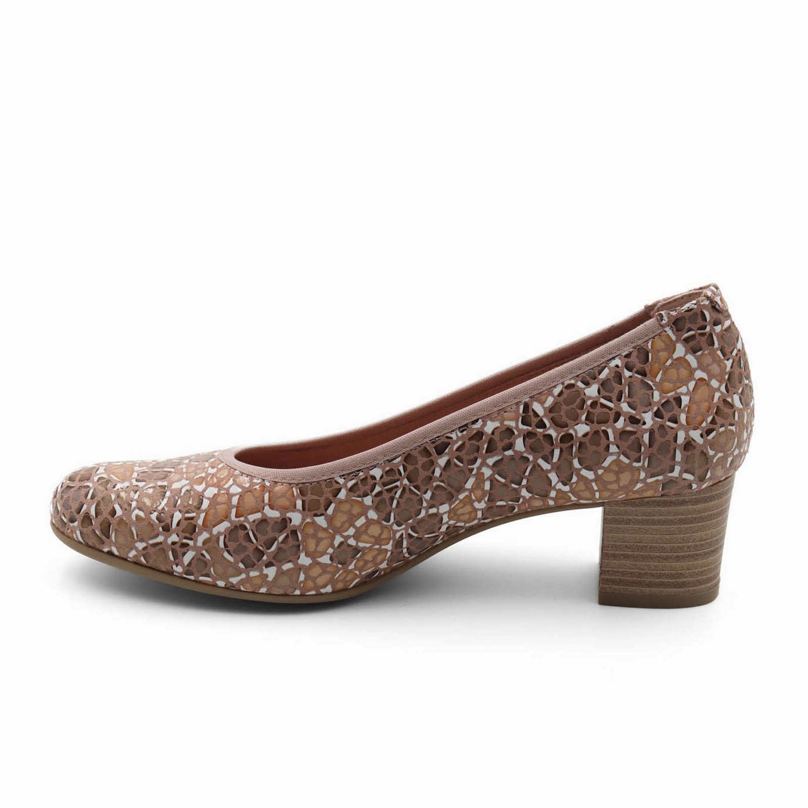 Dorking Geminis D8469 Pump (Women) - Taupe Print Travel-Style City Casual