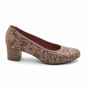 Dorking Geminis D8469 Pump (Women) - Taupe Print Vibrant Aesthetic