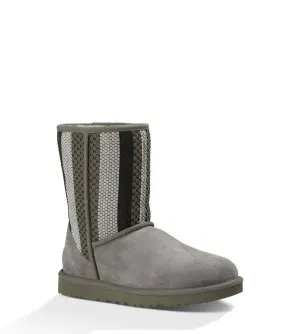 Mid Top Ugg Classic Short Woven Suede
