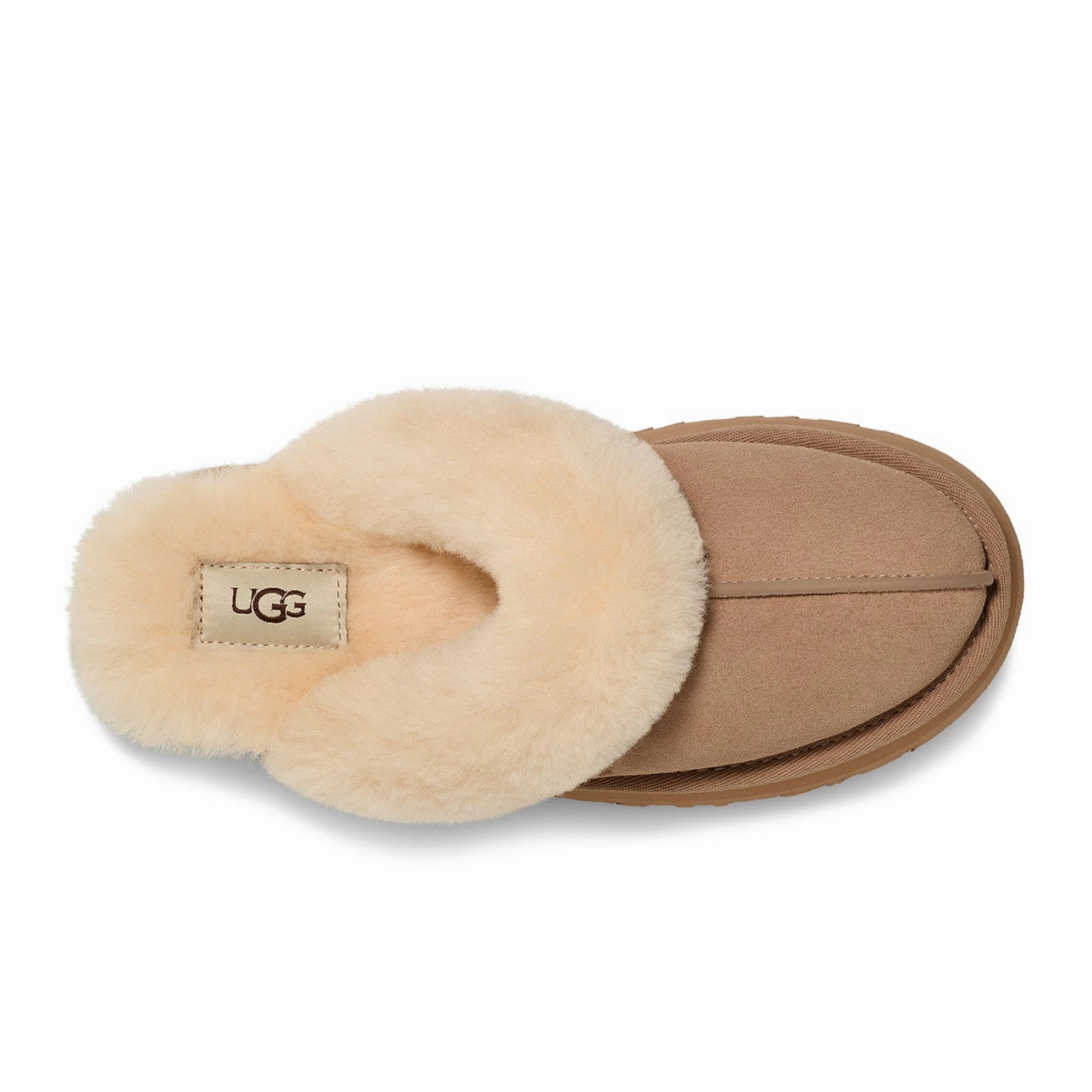 Draped Fabric Clean Flow UGG? Disquette Slipper (Women) - Sand
