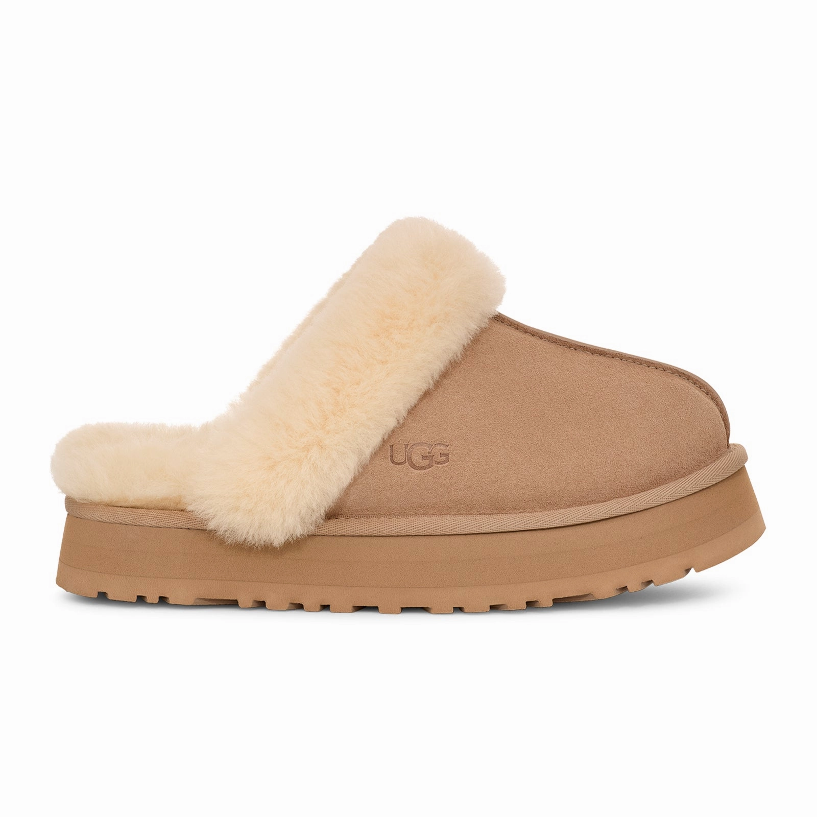Glossy Fabric Statement-Piece UGG? Disquette Slipper (Women) - Sand