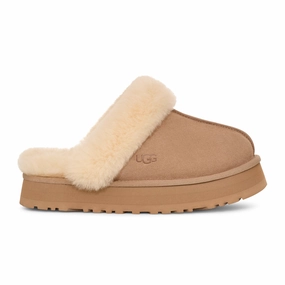 Glossy Fabric Statement-Piece UGG? Disquette Slipper (Women) - Sand