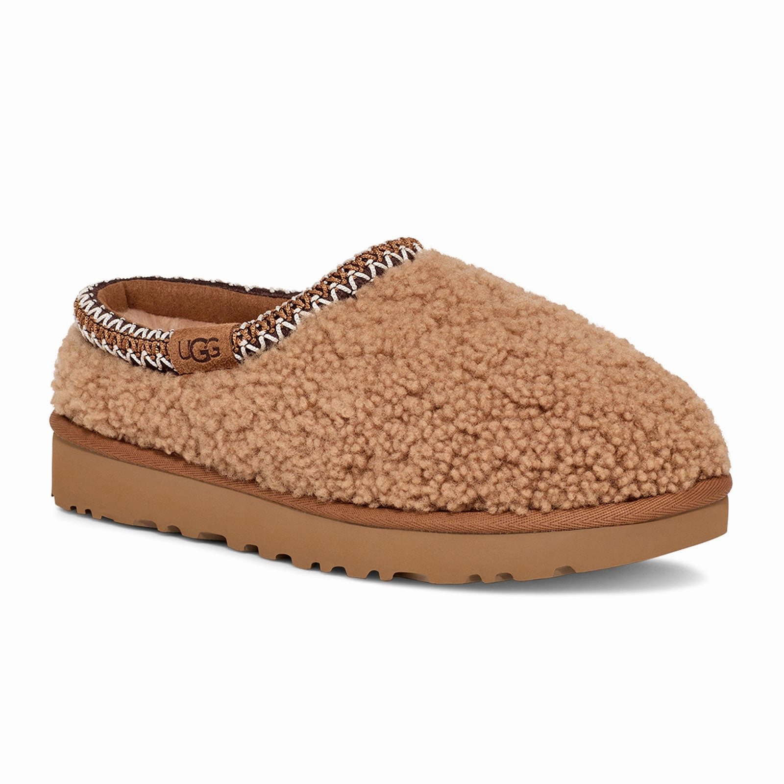 UGG? Tasman Maxi Curly Slipper (Women) - Chestnut Scoop-Neck Grace Base