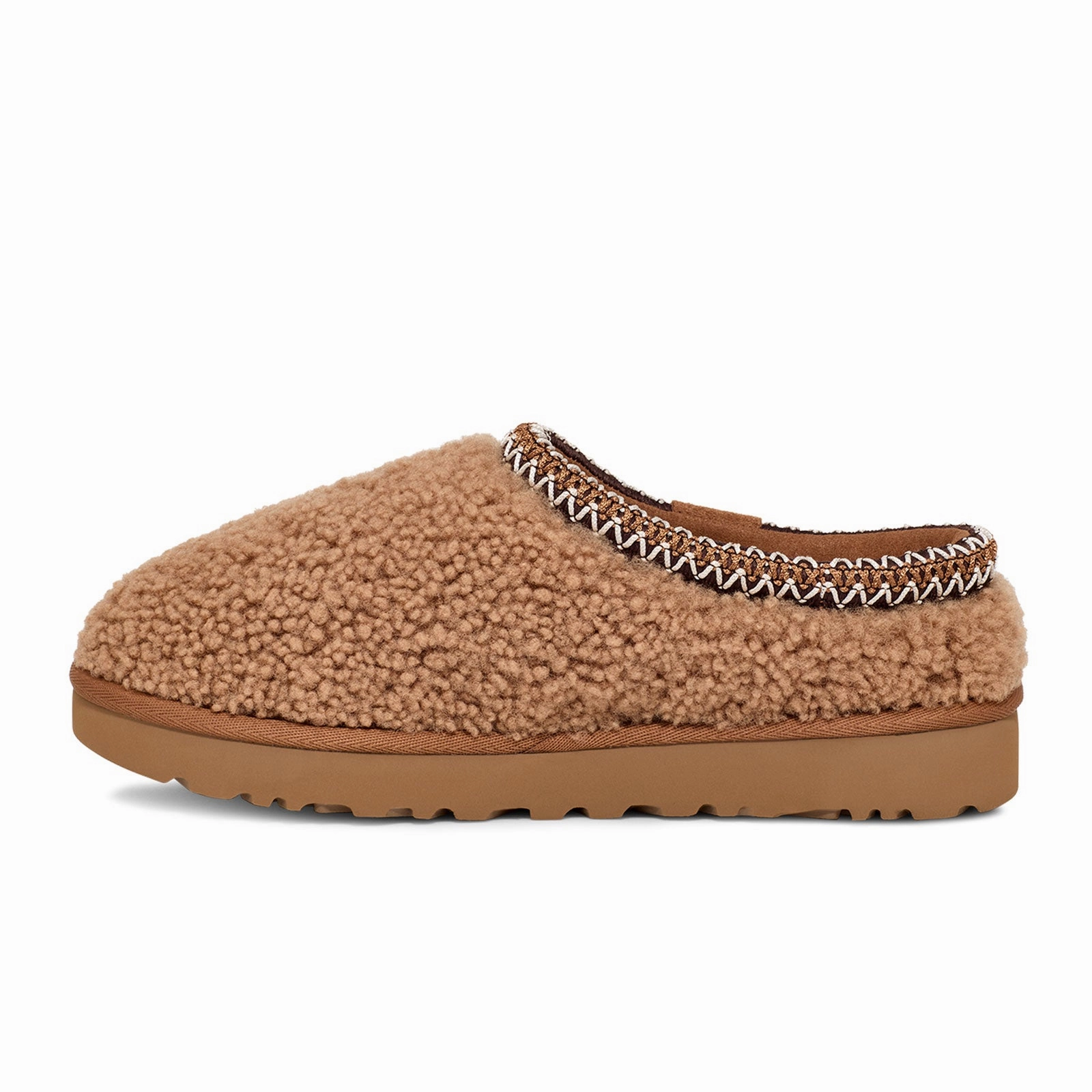 Pure Color Long Sleeve UGG? Tasman Maxi Curly Slipper (Women) - Chestnut