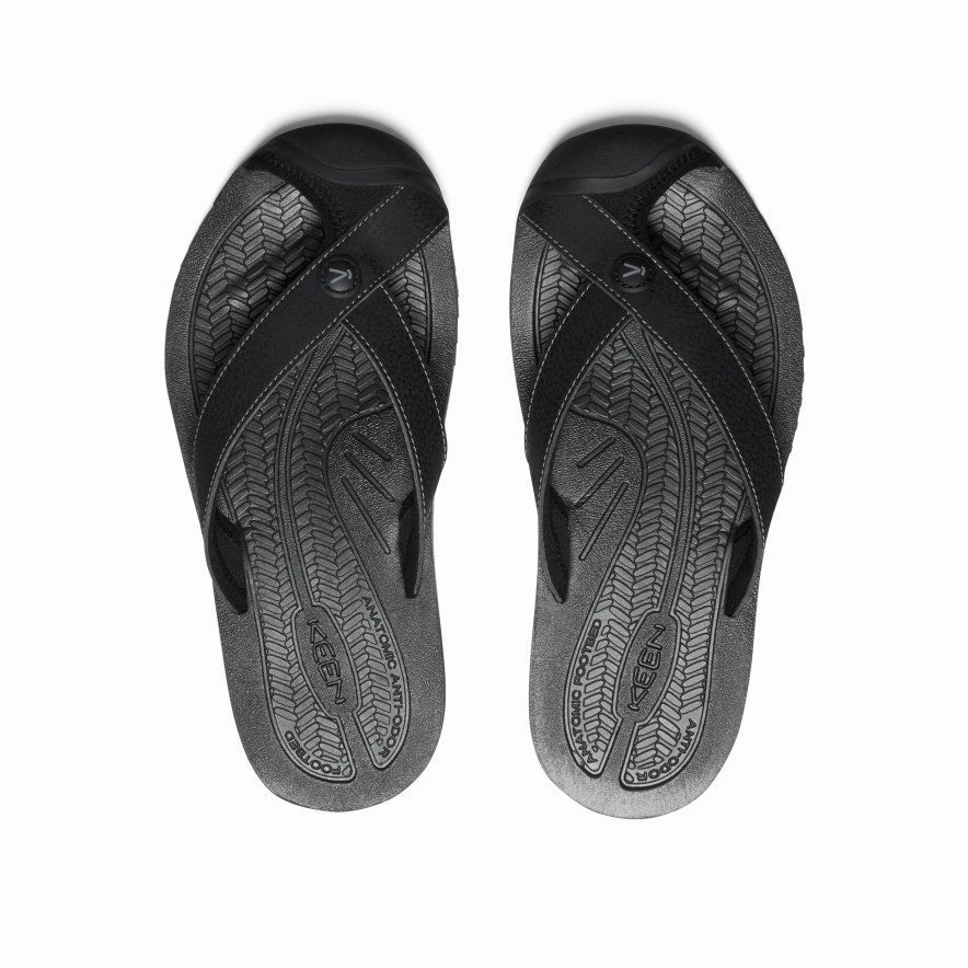 Comfort Step Shoes Women's Barbados Flip-Flop  |  Black/Steel Grey