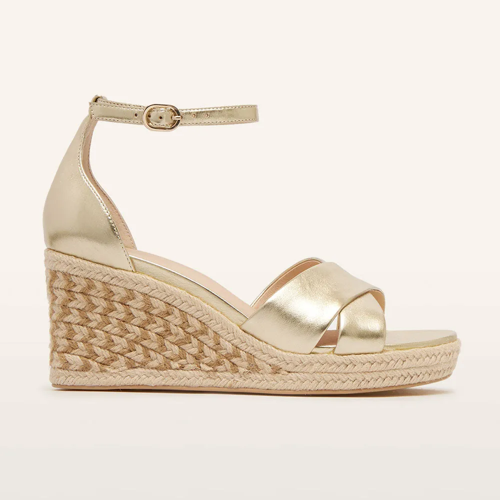 Iconic Appeal Glam Sandals Baker Gold Tumbled