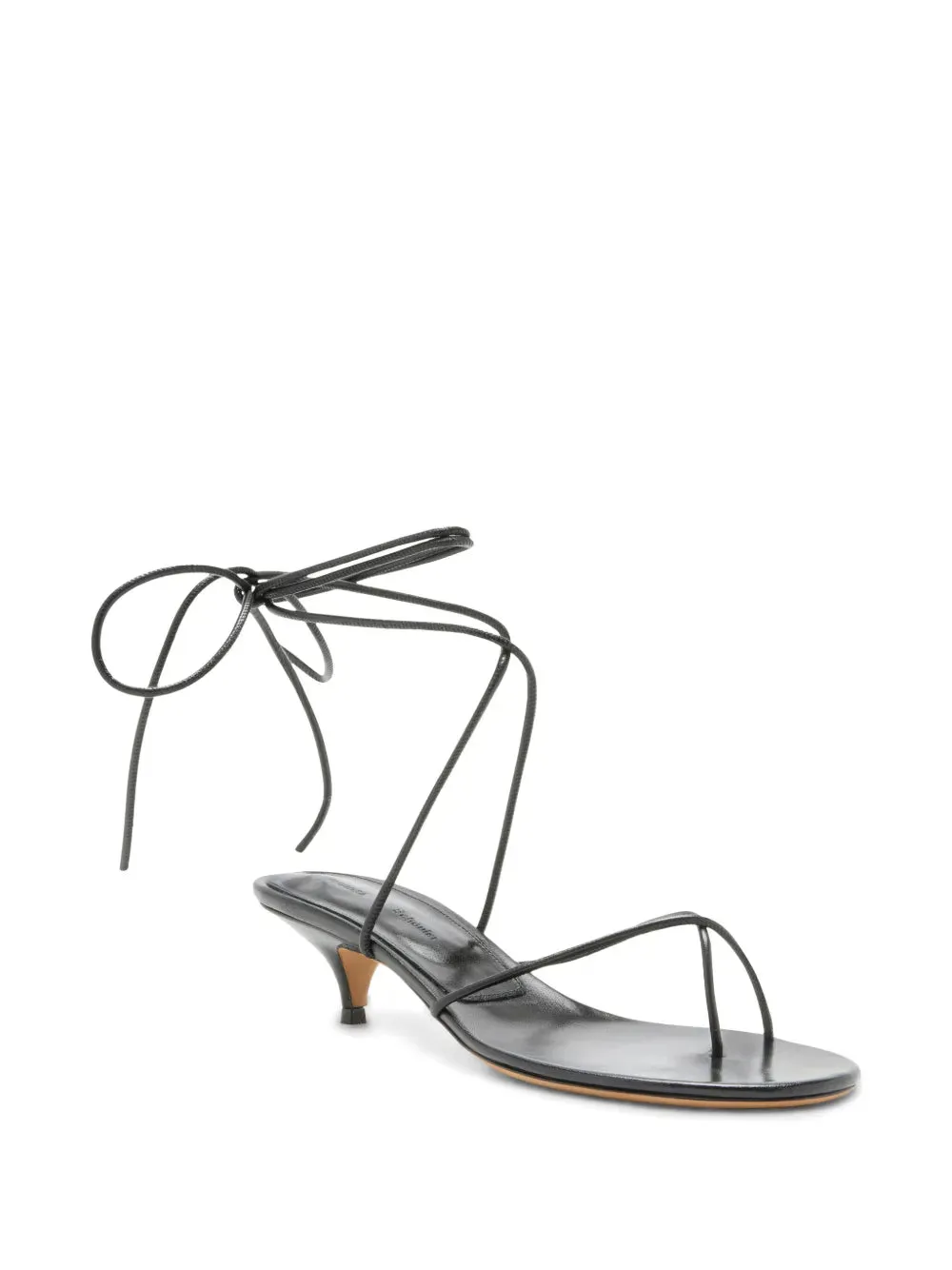 Heel Stabilizer Ultra-soft piece Slash Tie Sandals in Black