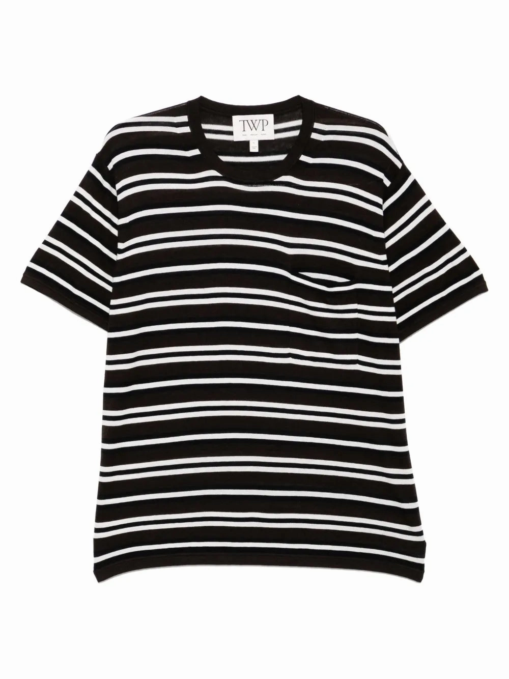 Trend Glow Striped Big Boy Tee in Midnight/Ivory/Dark Chocolate