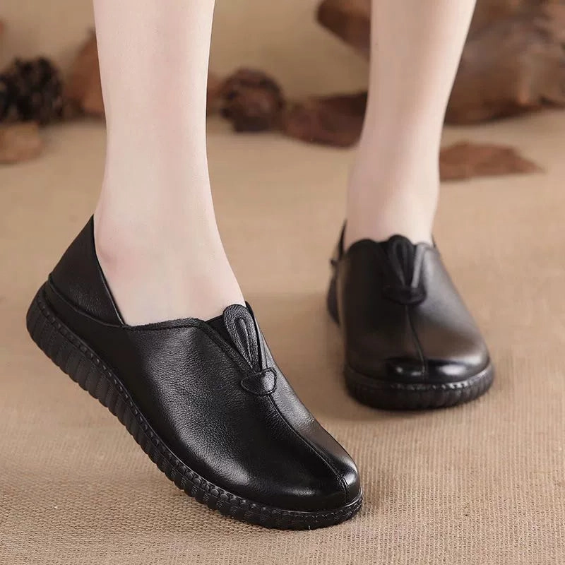 kids' models Women Spring Top Genuine Leather Comfortable Slip-Ons Shoes