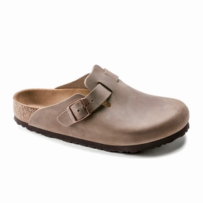 Bold Look Soft Glide Birkenstock Boston Clog (Unisex) - Tobacco Oiled Leather