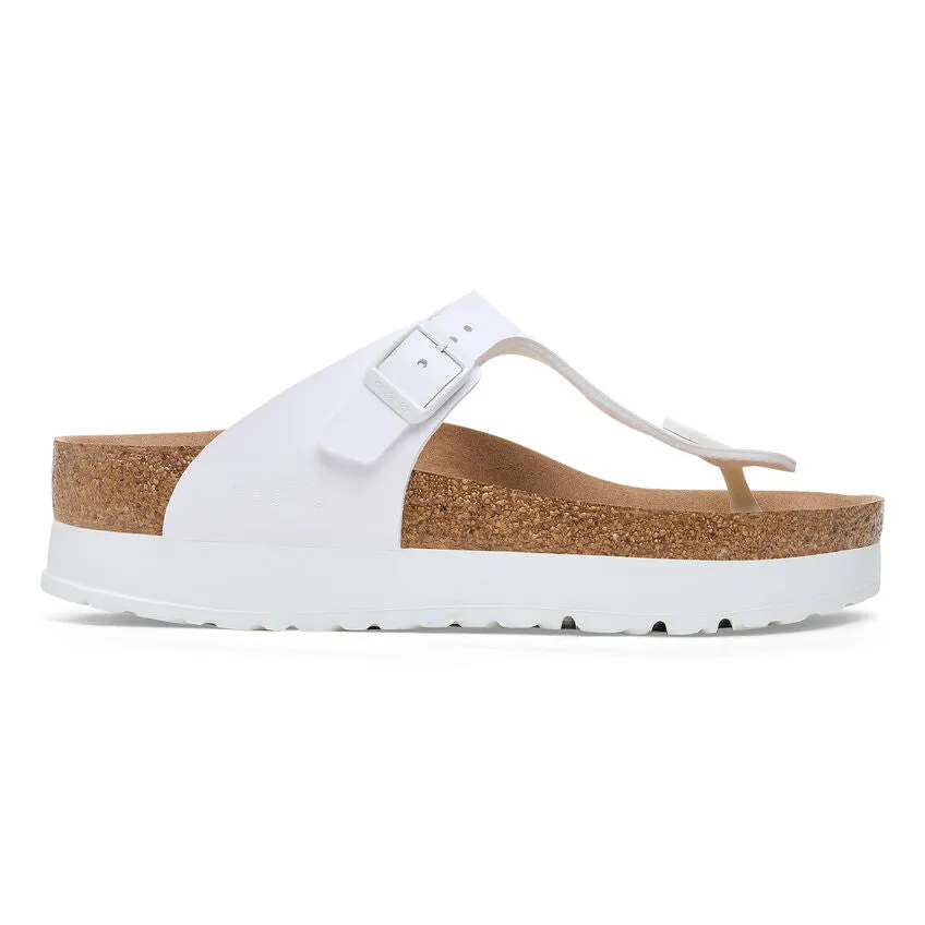 Sculpted materials BIRKENSTOCK PLATFORM GIZEH WHITE