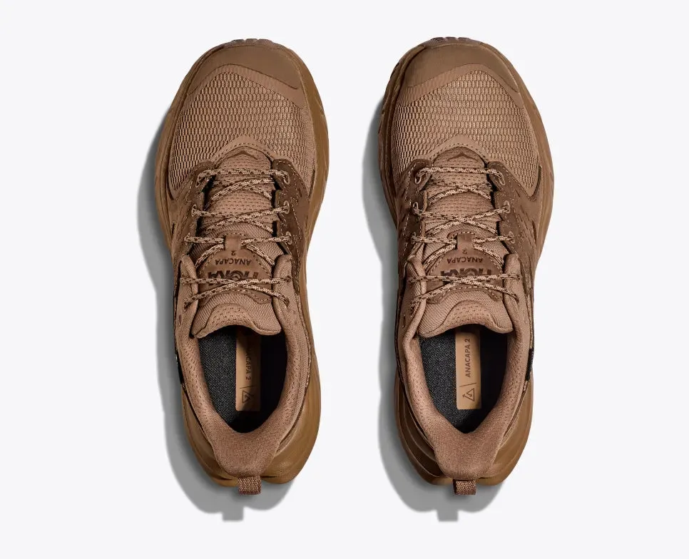 HOKA MENS ANACAPA 2 LOW - RYE / BARK least fashionable Lace Lock Technology