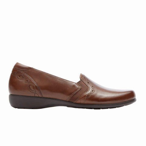 Aravon Adalyn AR Slip On Loafer (Women) - Brown Bold Style Graceful Ease