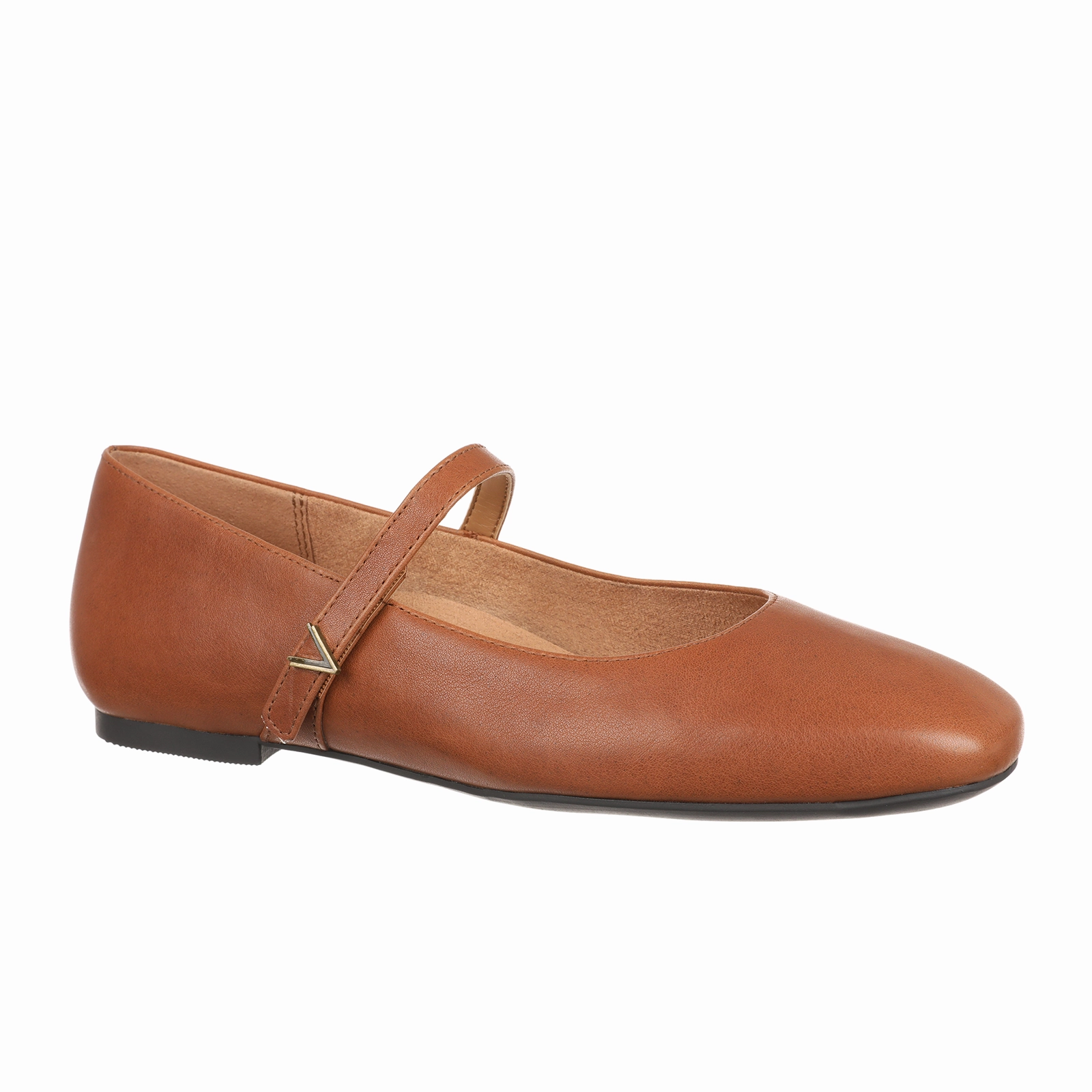 Silky Touch Versatile Wearable Vionic Alameda Mary Jane Flat (Women) - Tan Leather