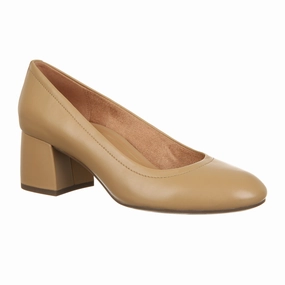 Vionic Carmel Pump (Women) - Camel Nappa Leather Boho Mood Petite friendly