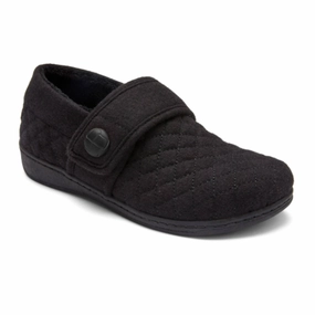 Vionic Jackie Flannel Slipper (Women) - Black City Rhythm