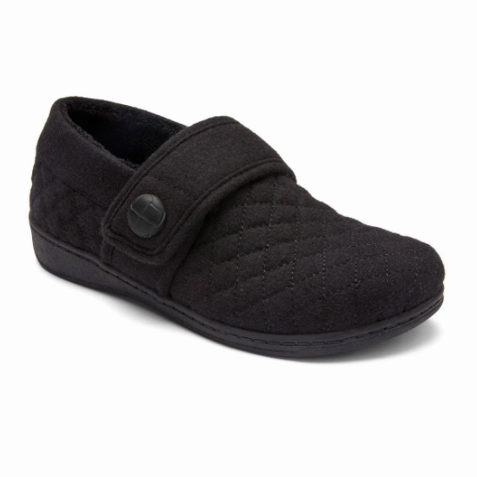 Vionic Jackie Flannel Slipper (Women) - Black City Rhythm