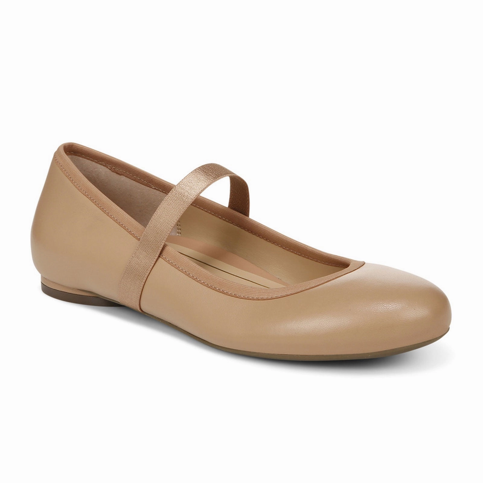 Chic Comfort Look Vionic Joseline Mary Jane Flat (Women) - Macaroon Leather