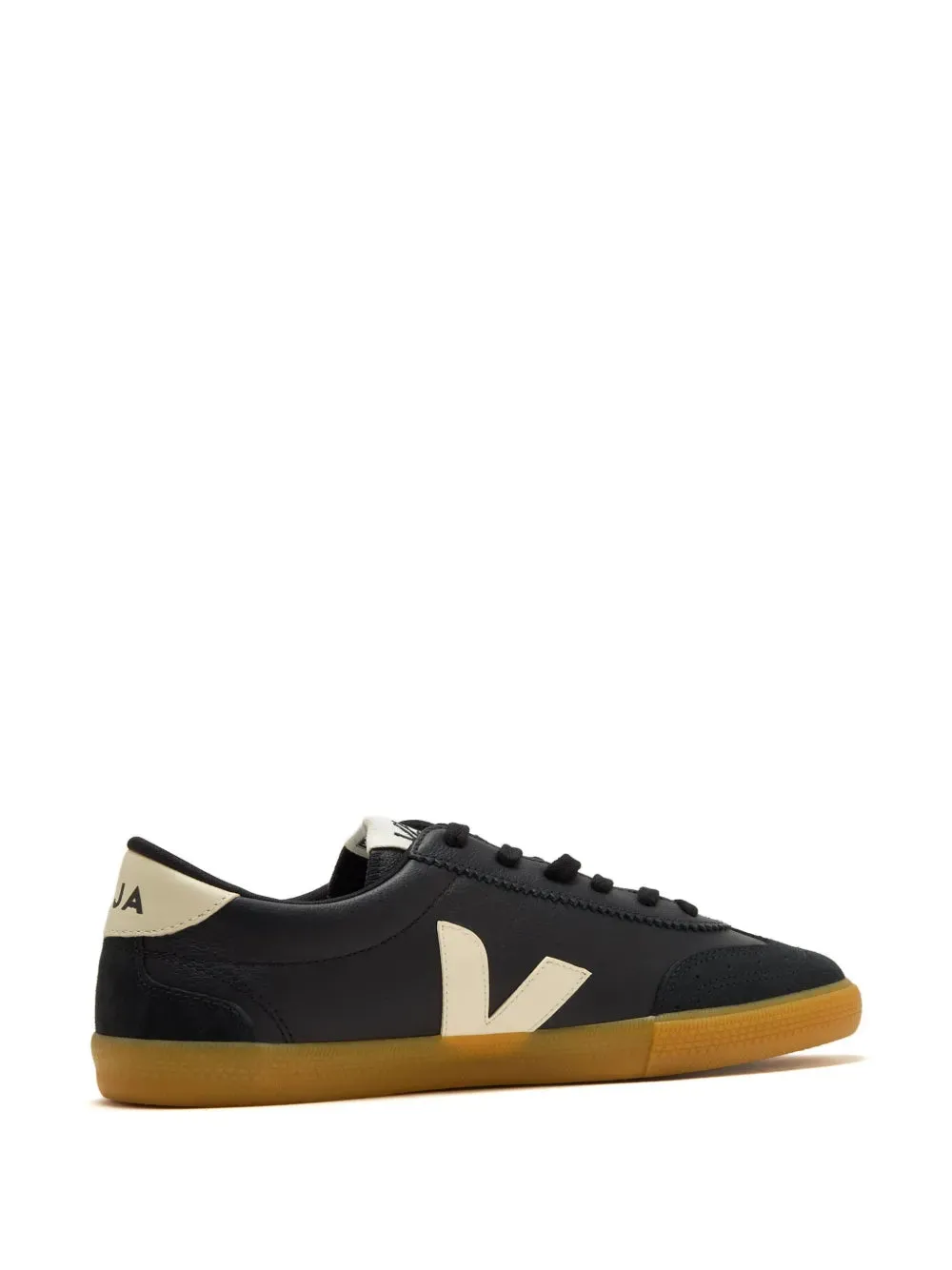 Volley Leather in Black Pierre warm - weather shoes Elastic Ankle Cuff