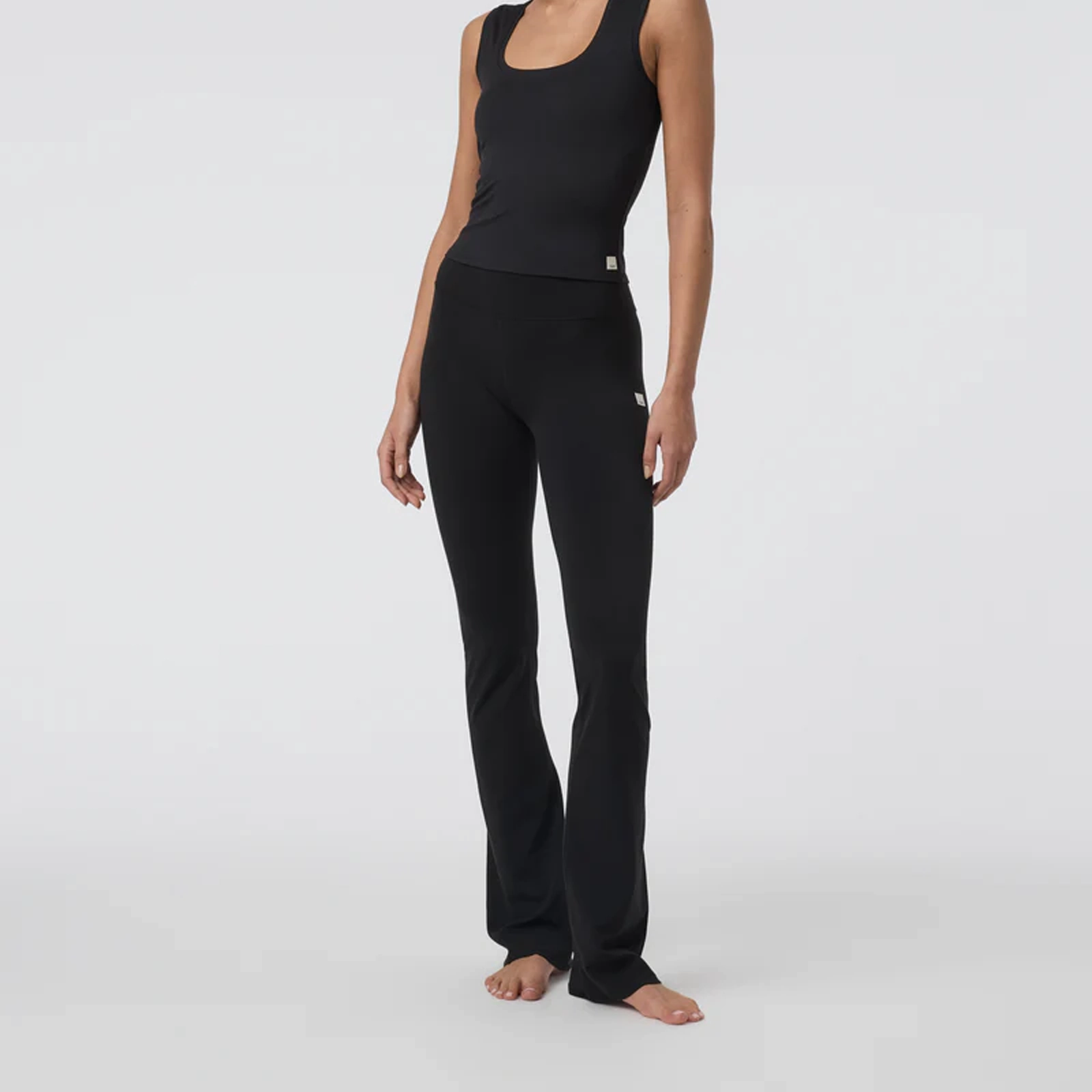 Vuori AllTheFeels Slim Flare Pant (Women) - Black Youth Glow