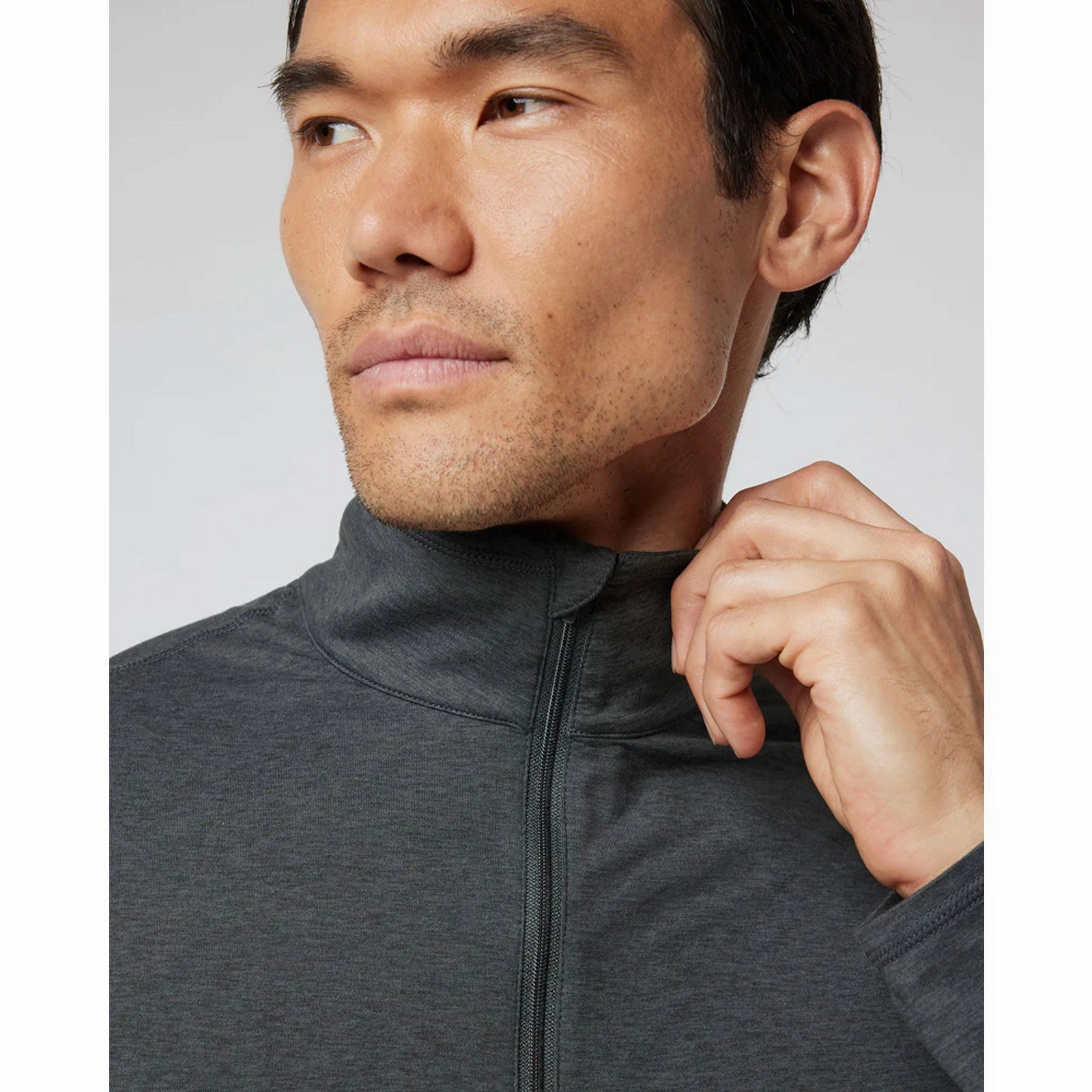 FlexibleCuff Vuori Ease Performance 1/2 Zip 2.0 Pullover (Men) - Charcoal Heather