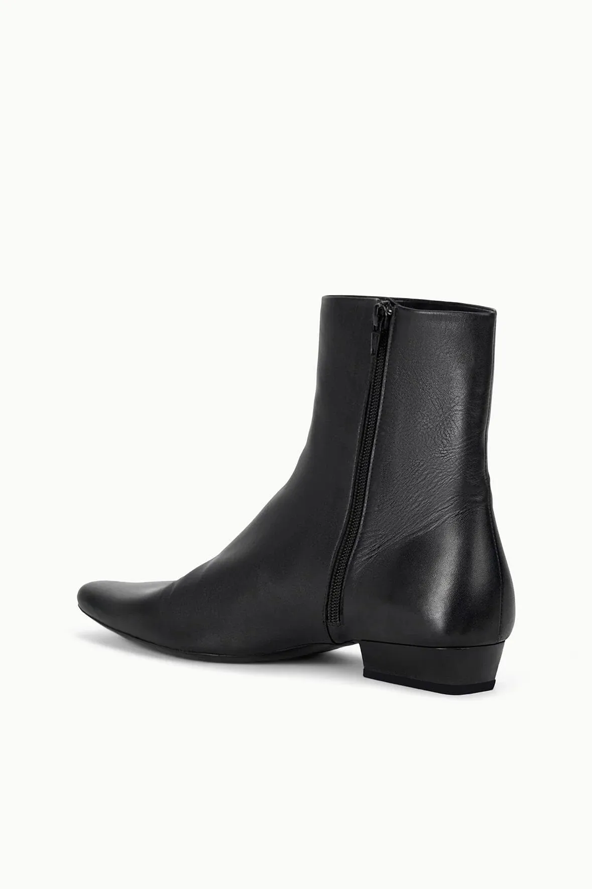 Wally Flat Ankle Boot in Black accurate