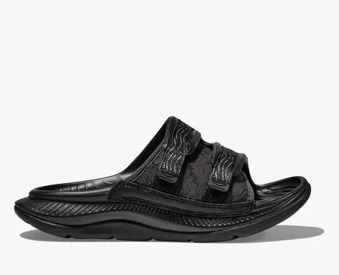 HOKA ORA LUXE SLIDE  - BLACK Air Circulation Channels