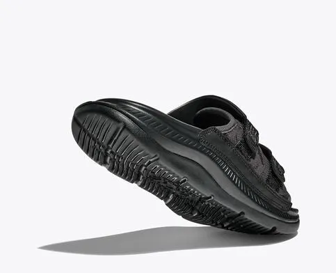 HOKA ORA LUXE SLIDE  - BLACK track and field athletes