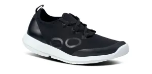 OOFOS WOMEN'S OOMG SPORT LS LOW SHOE - WHITE BLACK Cushioned traction