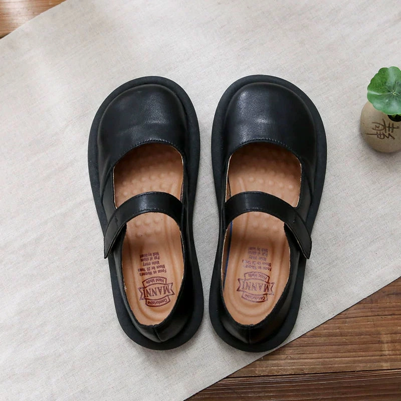 Babakud Women Casual Retro Wide Round Toe Velcro Sandals holiday