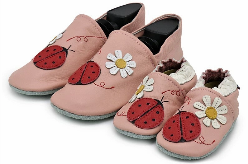 Slim wear shock-absorbing sole Ladybug Flower Pink  Parent-Child Matching shoes - slippers