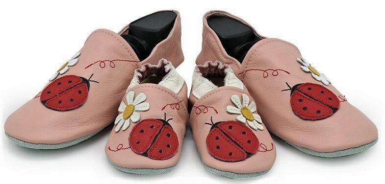 Ladybug Flower Pink  Parent-Child Matching shoes - slippers Abrasion Proof Toe Guard