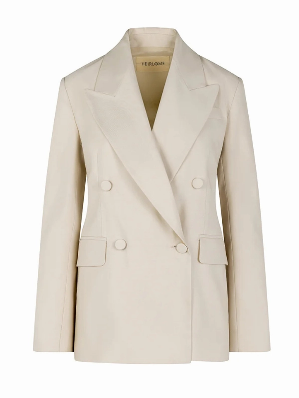 Costanza Blazer in Oyster Strong Soul WaterResistant Coating