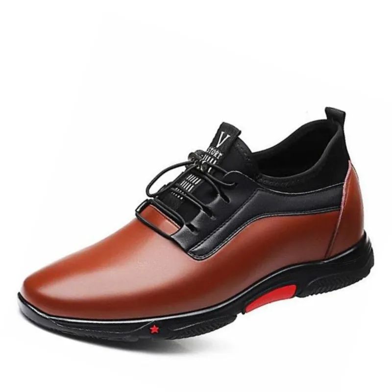 Street Utility West Louis? Luxury Leather Sports Elastic Shoes