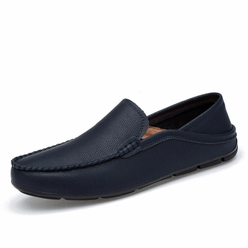 West Louis? Casual Fashion Summer Leather Loafers Grip Lane