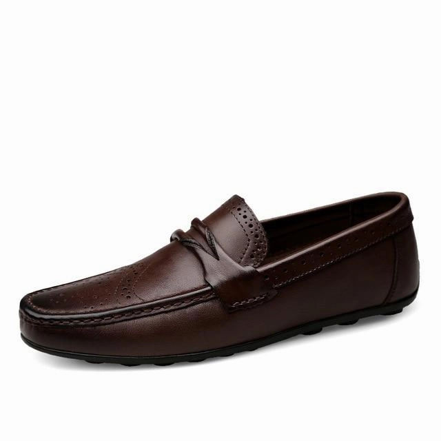 West Louis? Craved Leather Moccasins Easy Road Neat Guard