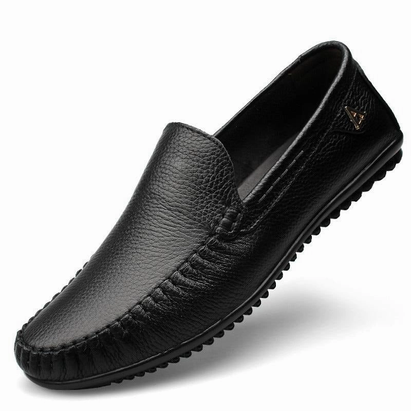 West Louis? Leather Footwear Slip On Luxury Moccasin All-season Shoes