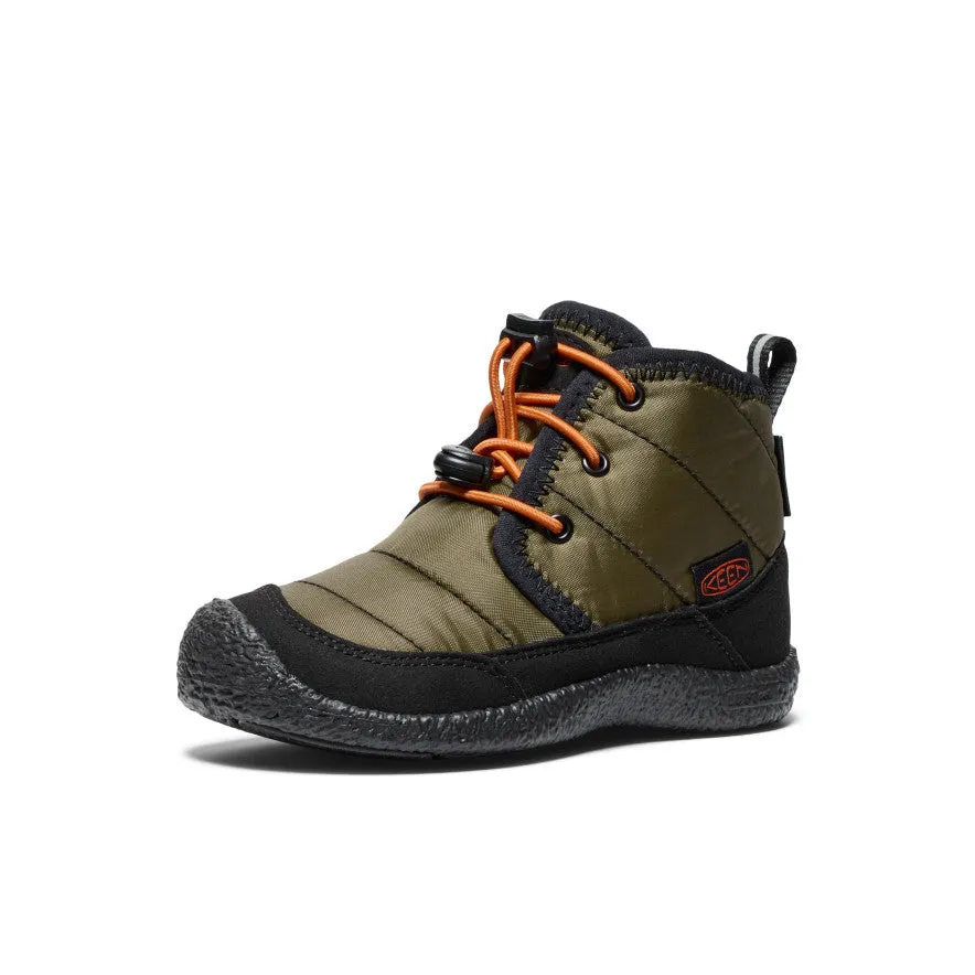 Little Kids' Howser II Waterproof Chukka  |  Dark Olive/Gold Flame Arctic Trek