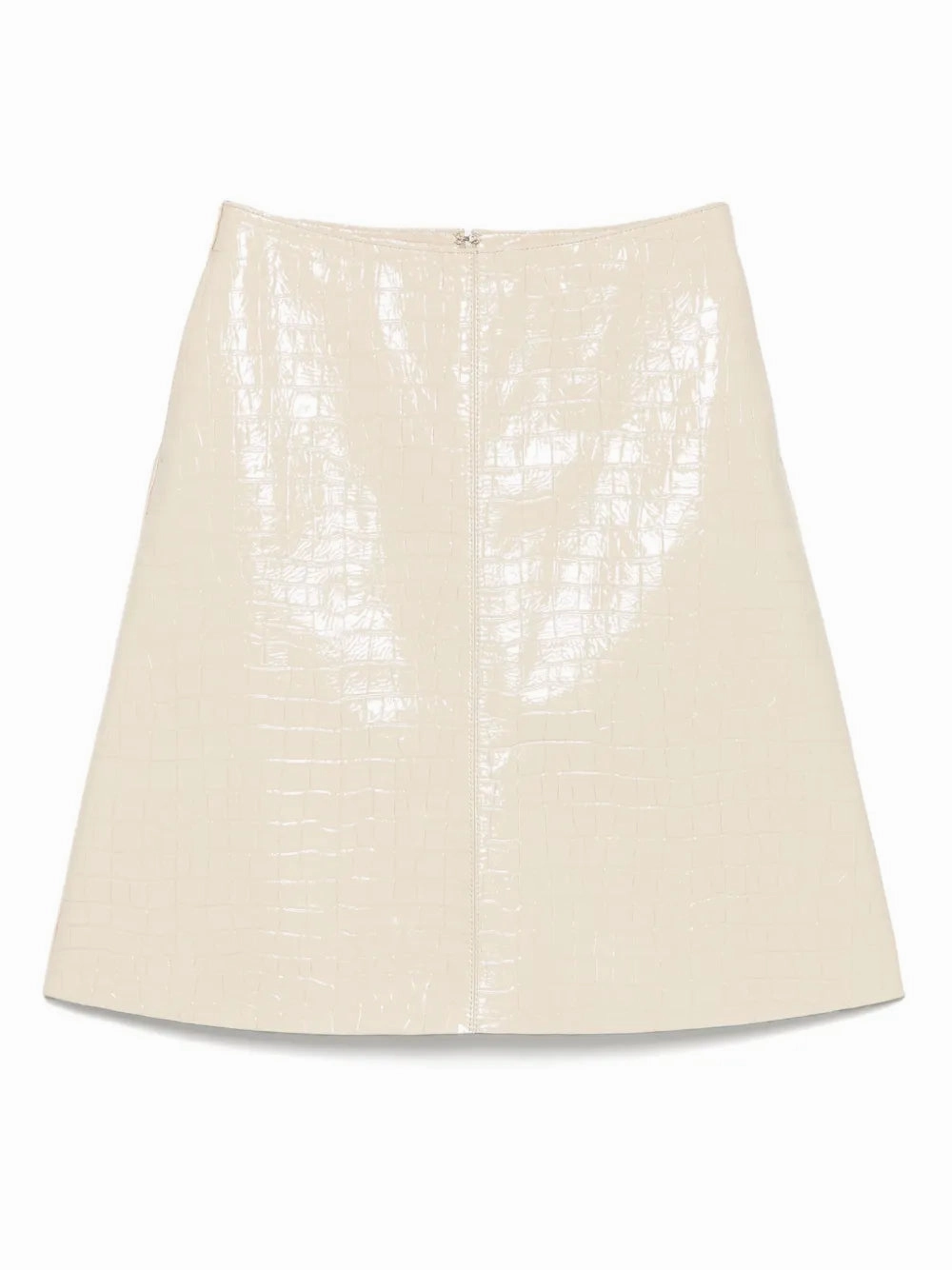 Hike Fit Croco-embossed Skirt in Oyster