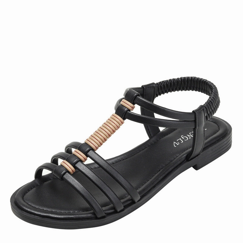 Rebound Core Women Boho Retro Low Heel Roman Sandals