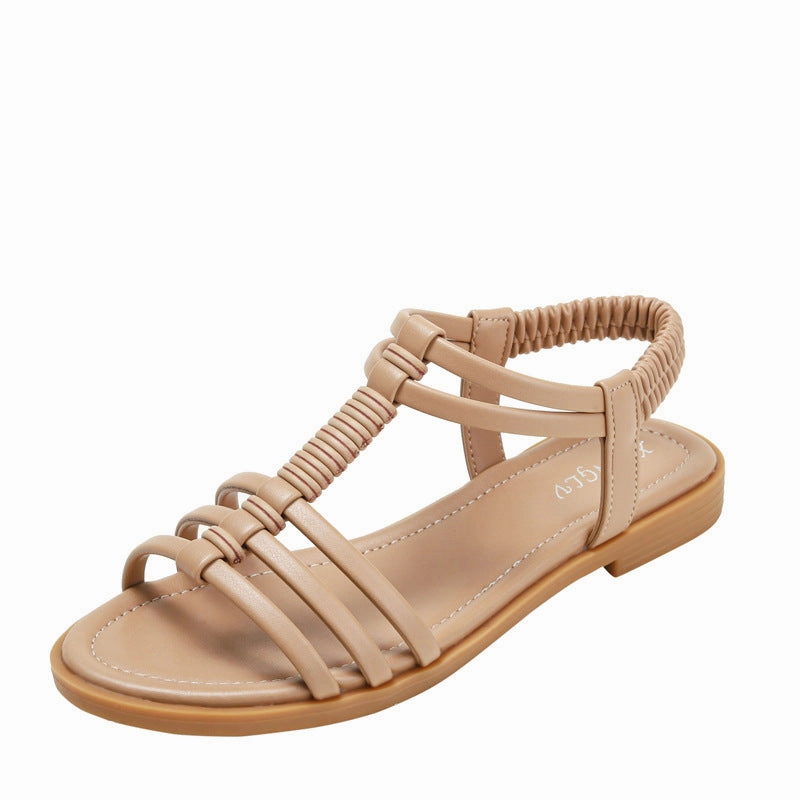 Cushioned Midsole Women Boho Retro Low Heel Roman Sandals