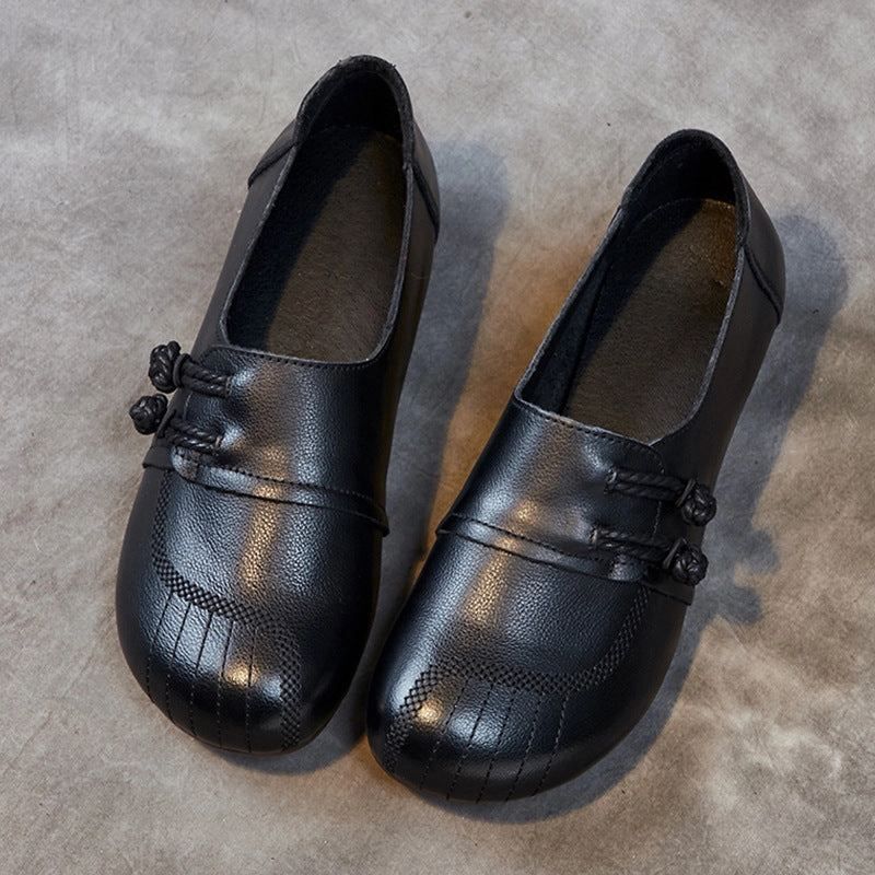 Women Comfortable Retro Slip Ons Black Casual Shoes Flex Groove Technology