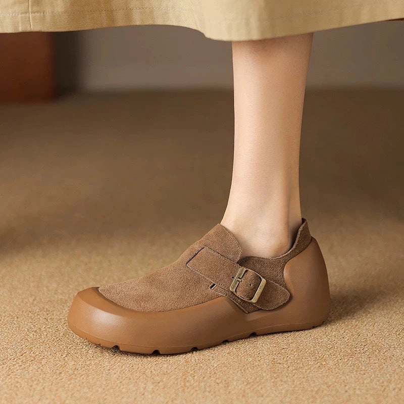 Canvas Women Retro Thick- Soled Birkenstocks Suede Leather Shoes