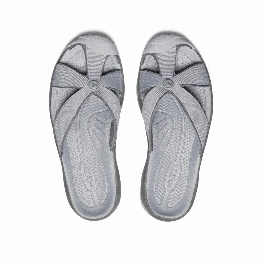 Women's Bali Slide Sandal  |  Alloy/Steel Grey Easy Walking Fit Active Wear