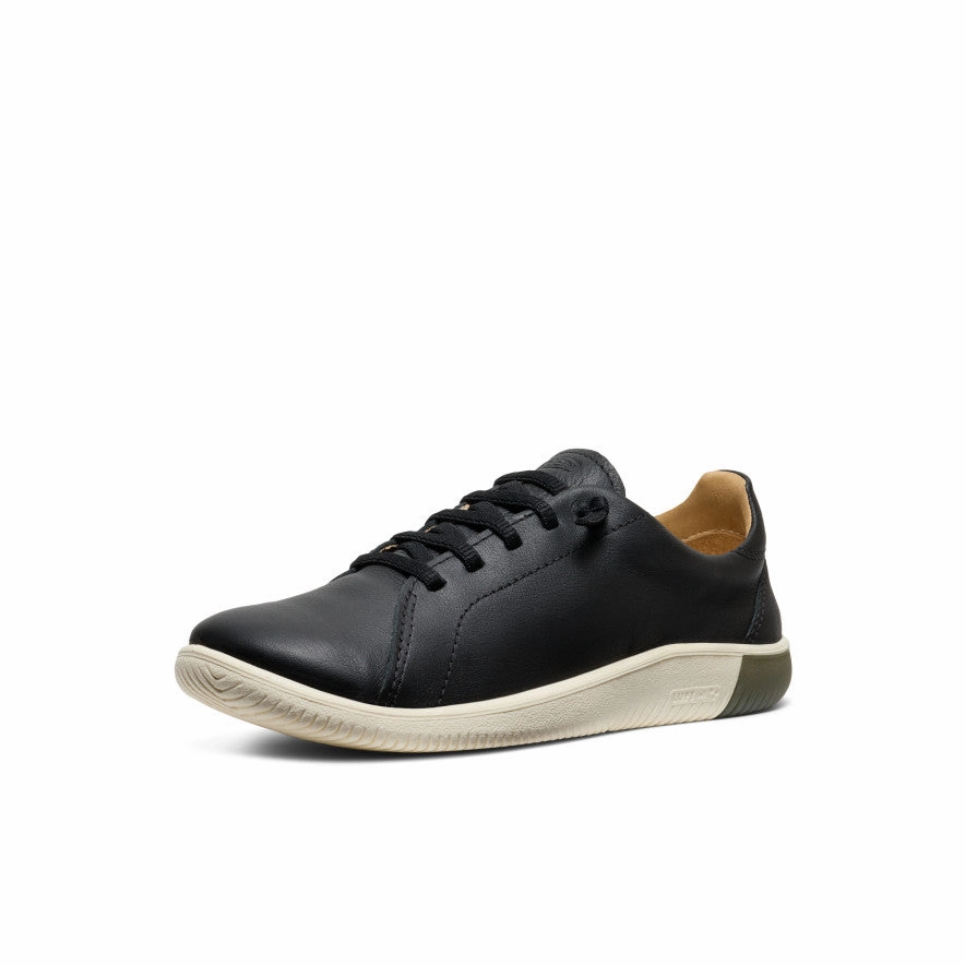 Women's KNX Leather Sneaker  |  Black/Star White Slip On Comfort